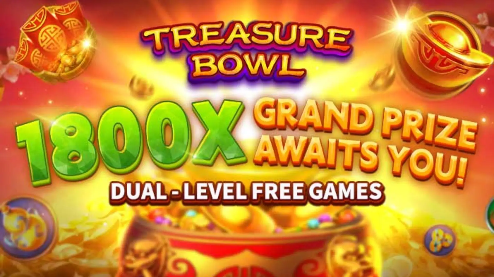Multiplicadores Treasure Bowl 56b - 7777x Máximo com Tigela Dourada